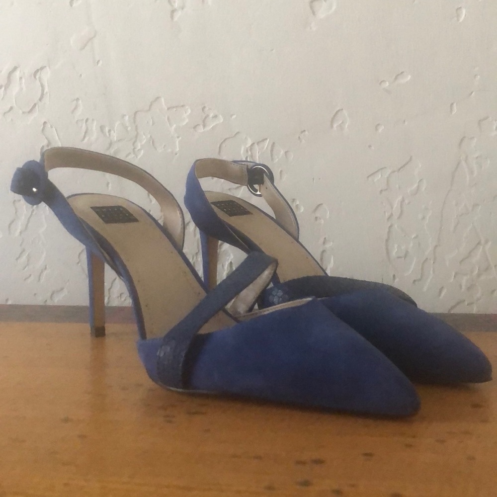 Blue High Heeled Shoes